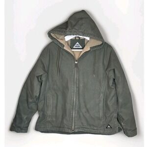 Ridgecut Toughwear Green Work Canvas Lined Chore Coat Jacket Wmns Sz Xl 18/20